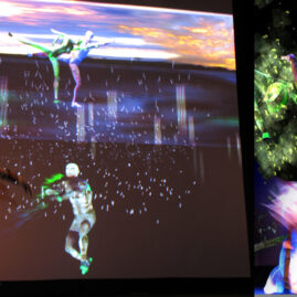 AERIAL création interactive Danse Live video clip "AERIAL" dekate" Bush une création interactive Danse , acteur virtuel en direct. Une création de Marc Joseph SIGAUD (images et choregraphie)