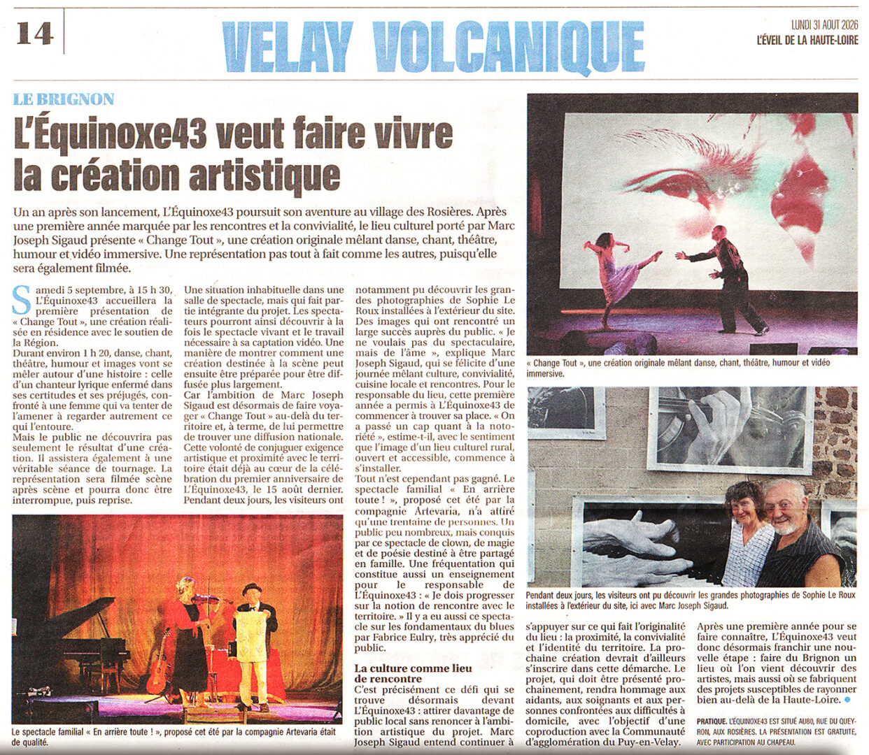 L 'Equinoxe43 Presse l eveil 31 08 2026